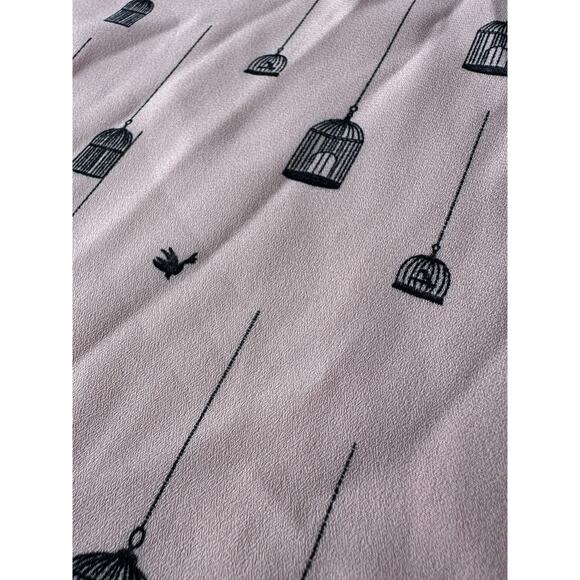 Preowned Flawed Gem  City Streets Birdcage Cold Shoulder Dress Pink Black Size 4 - Picture 7 of 9